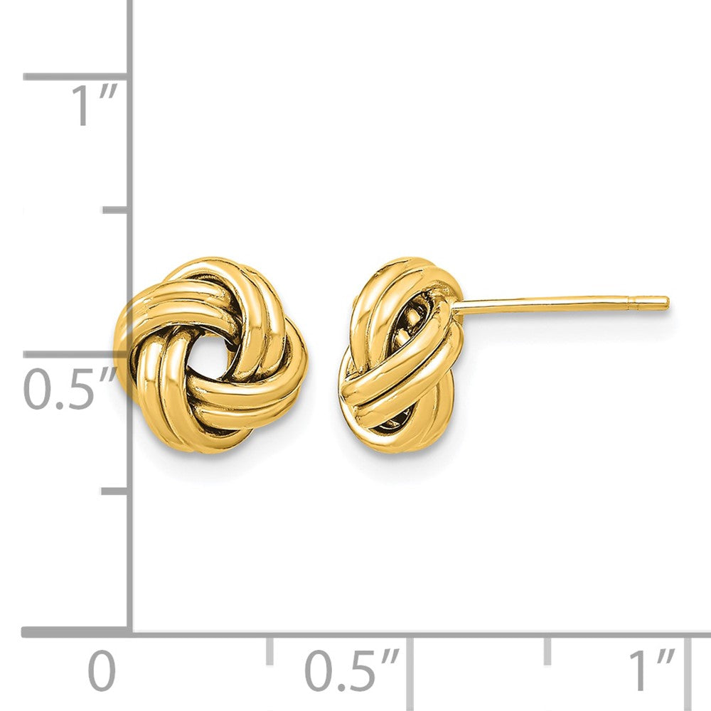 10k Polished Double Love Knot Post Earrings