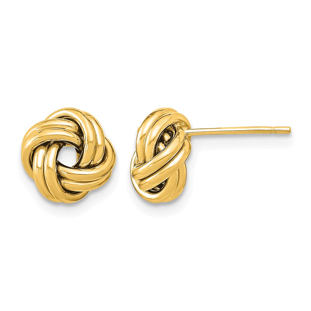 10k Polished Double Love Knot Post Earrings