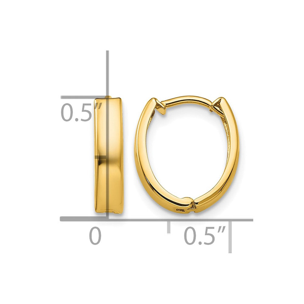 10k Polished Hinged Hoop Earrings