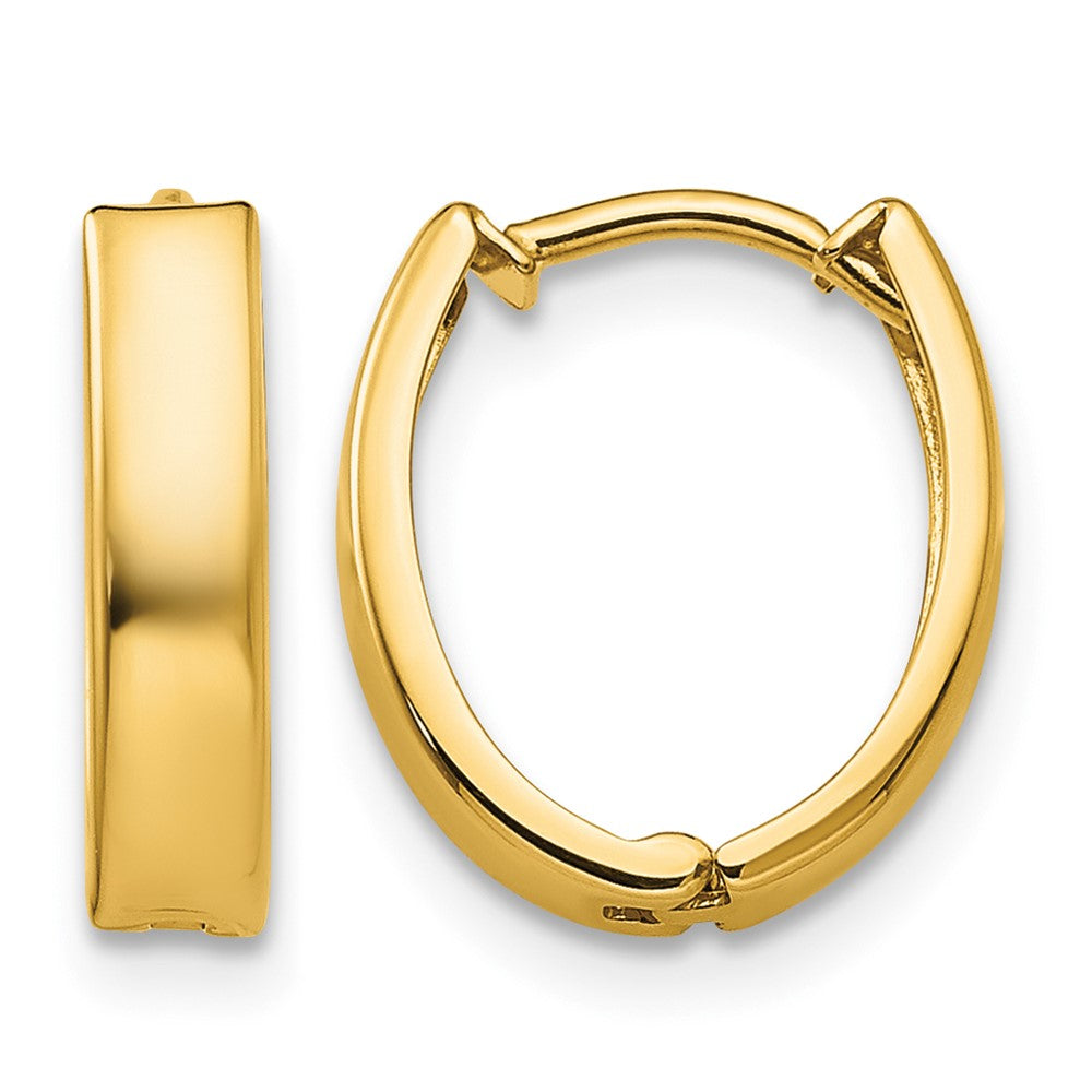 10k Polished Hinged Hoop Earrings