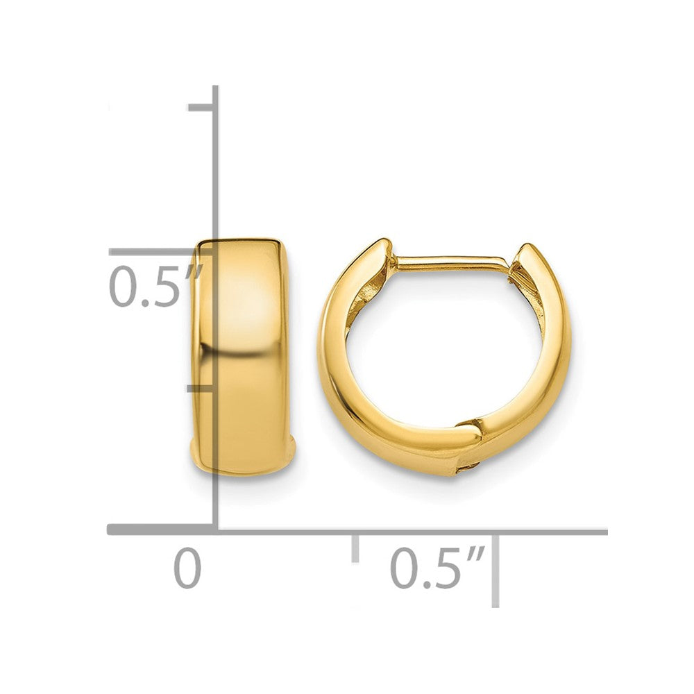 10k Hinged Hoop Earrings