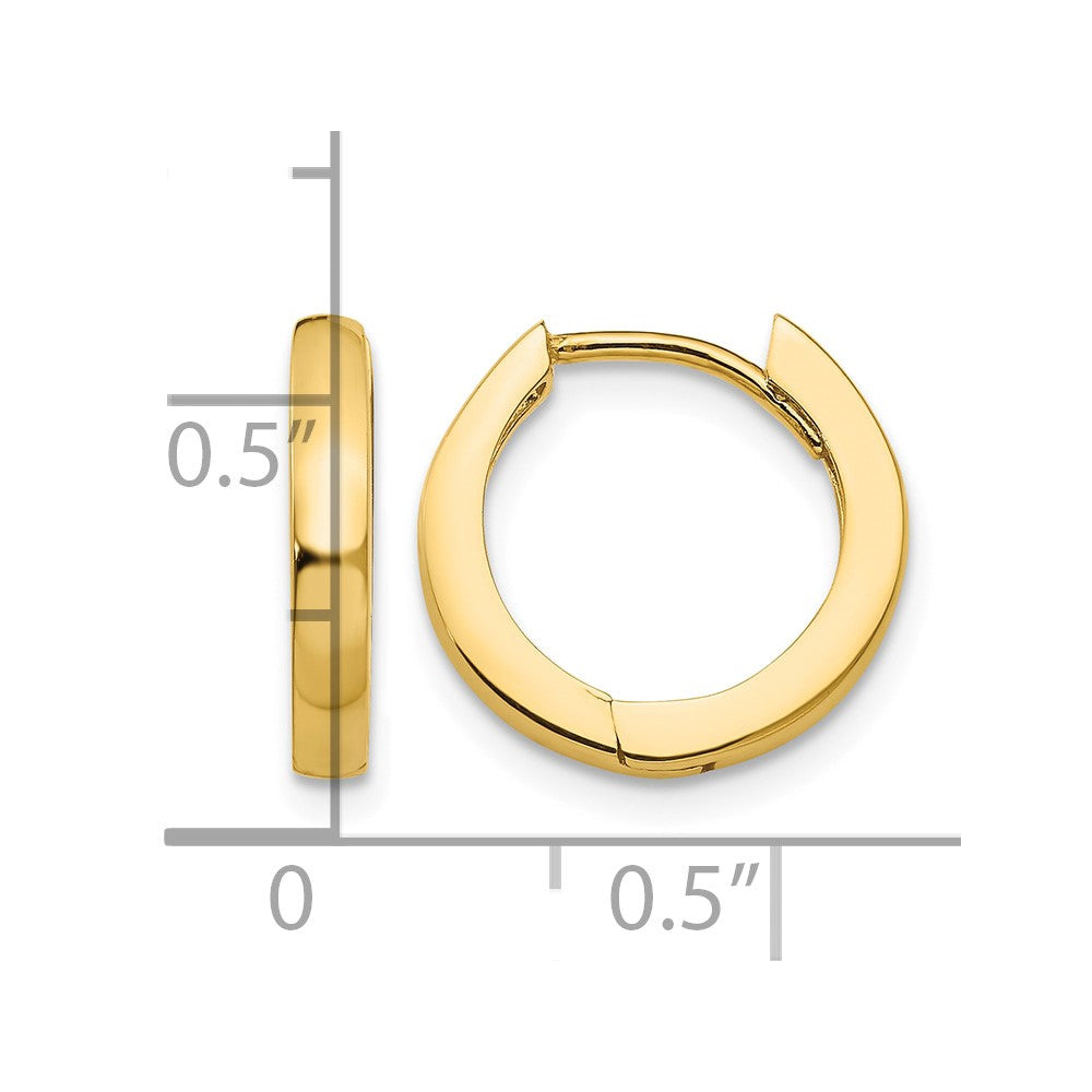 10K Hinged Hoop Earrings