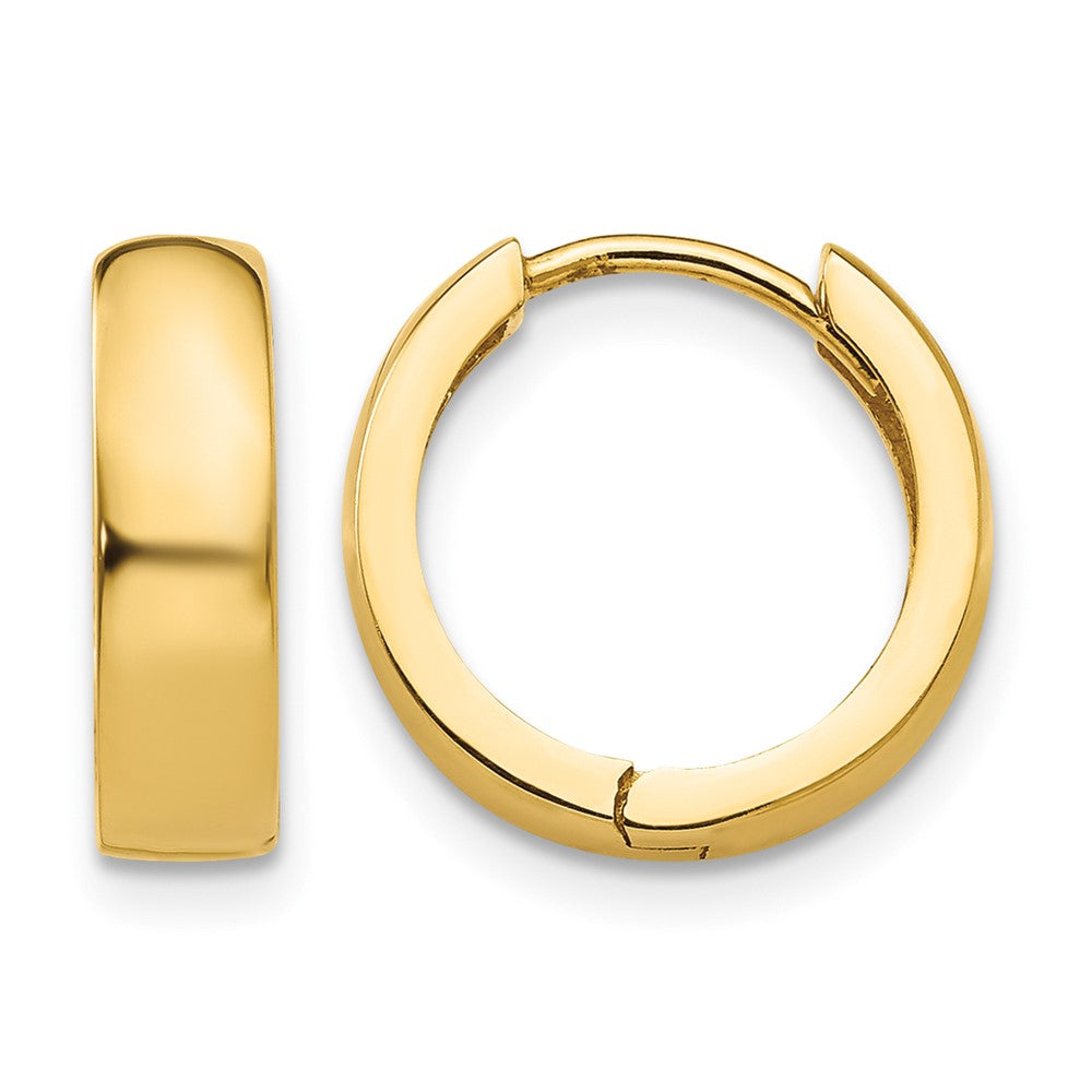 10k Round Hinged Hoop Earrings
