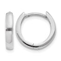 10K White Gold 1.8mm Hinged Hoop Earrings