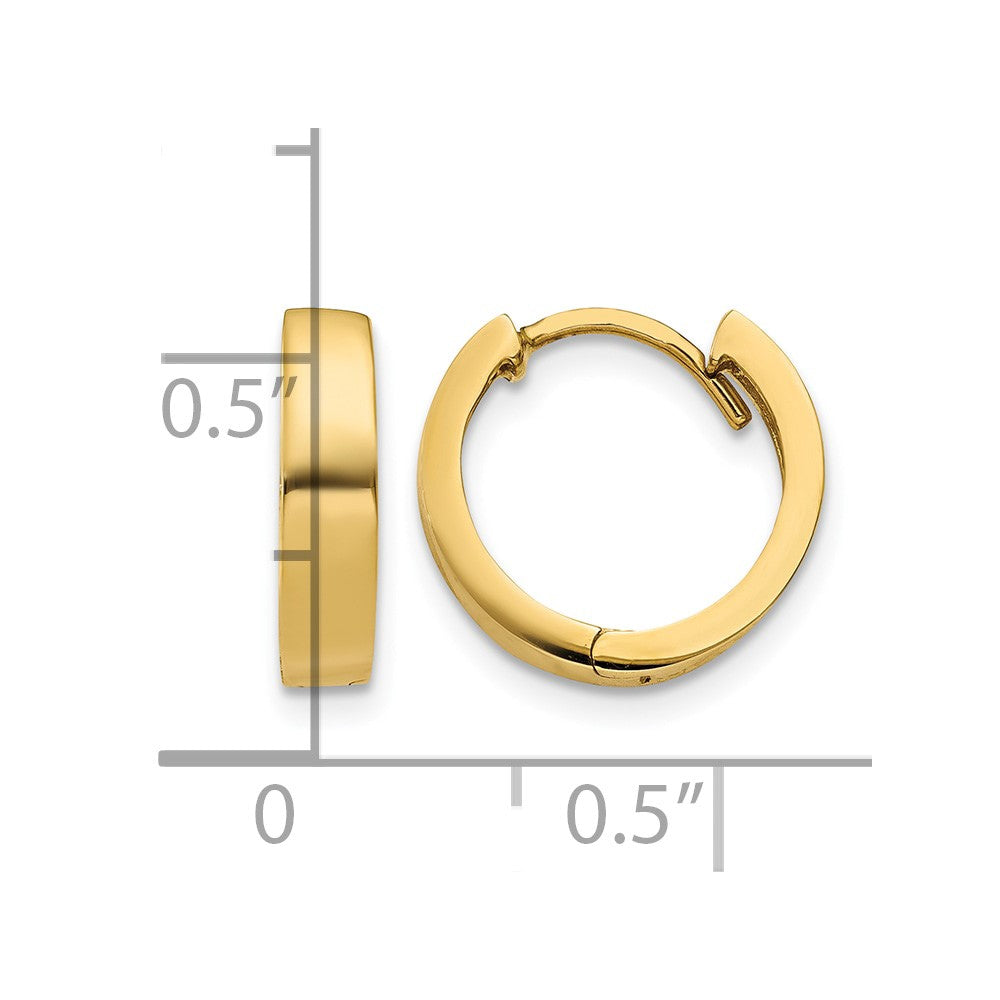 10k Round Hinged Hoop Earrings