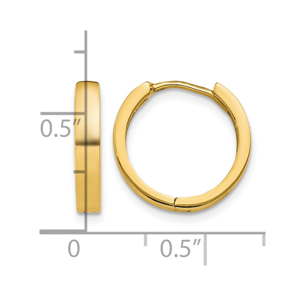 10K Hinged Hoop Earrings
