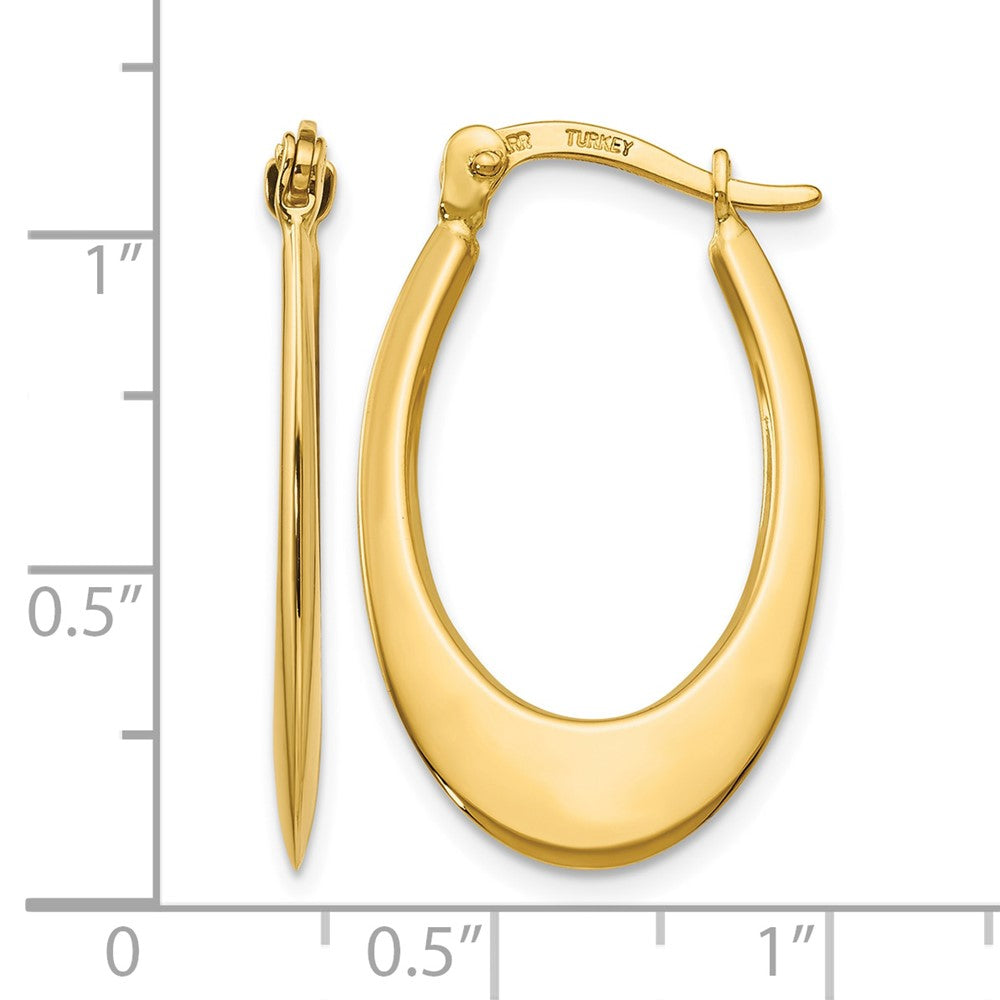 10K Polished Hoop Earrings