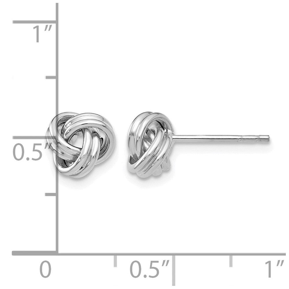 10k White Gold Love Knot Post Earrings