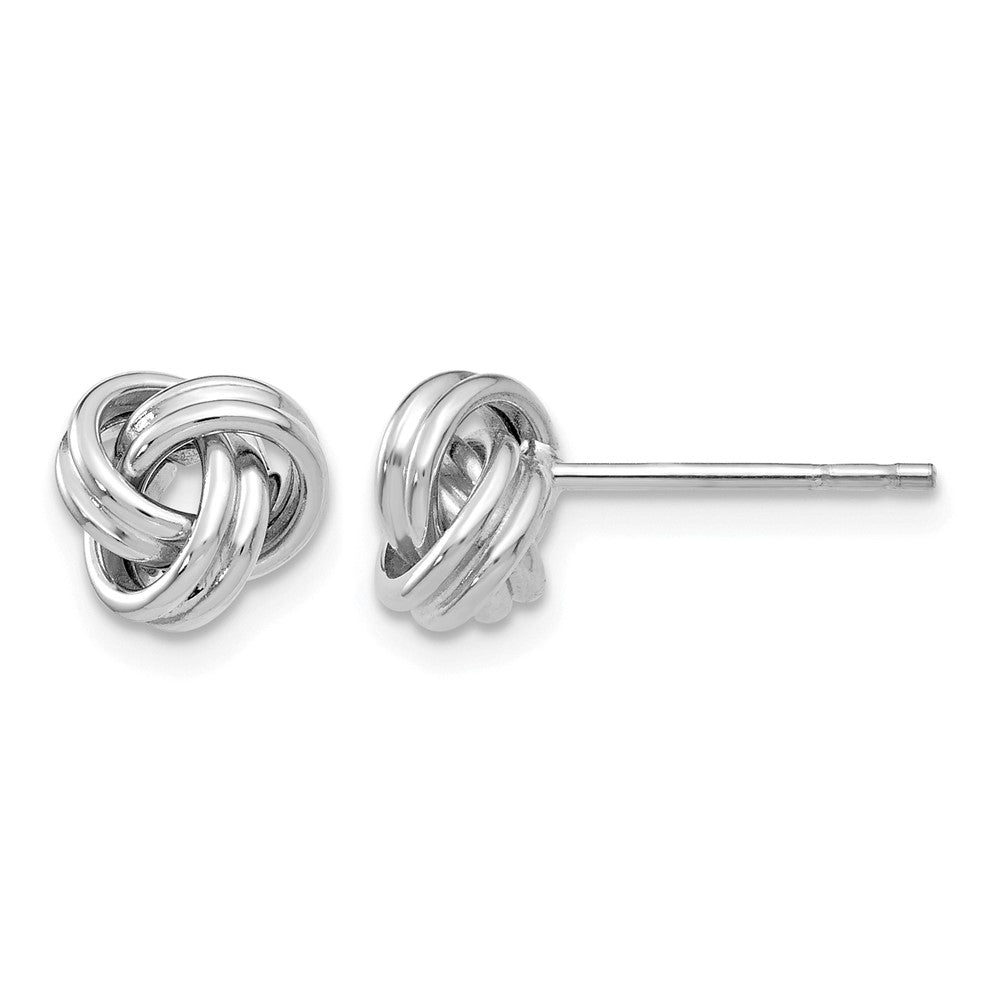 10k White Gold Love Knot Post Earrings