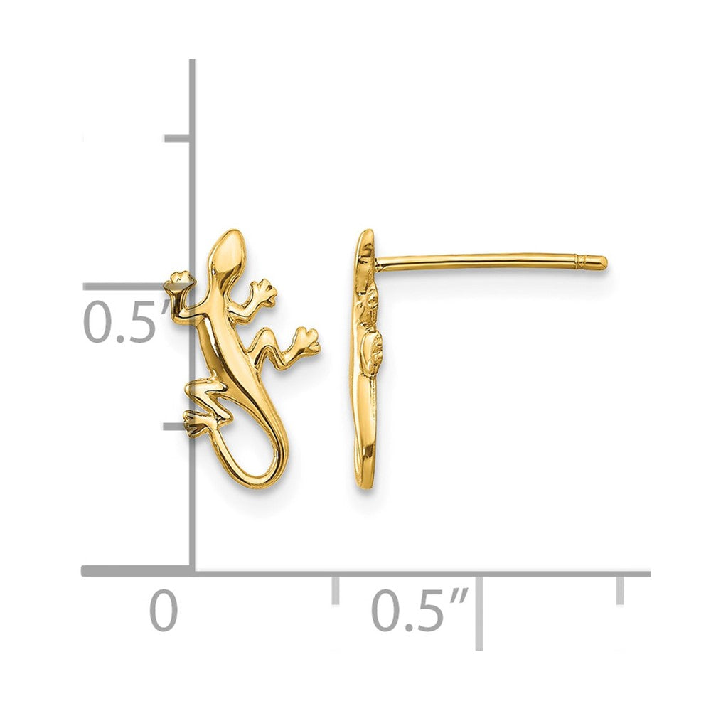 10k Polished Gecko Post Earrings