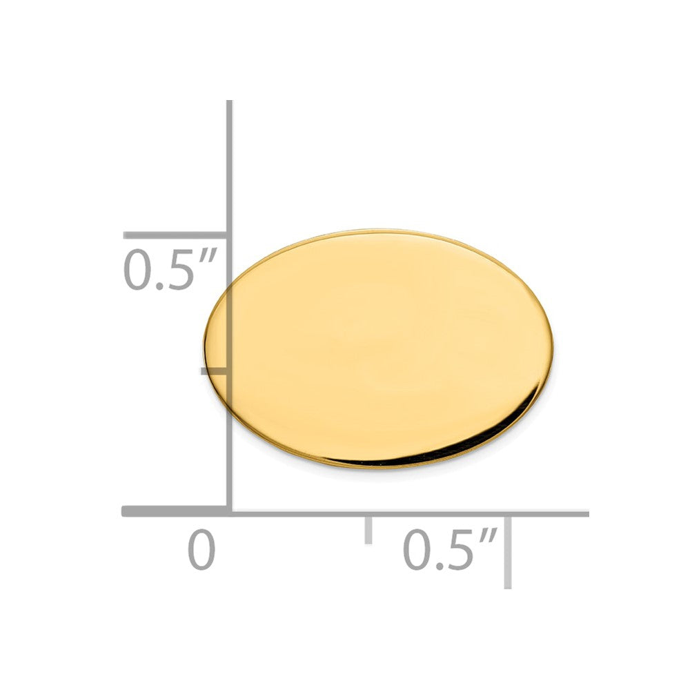 10K Men's Oval Tie Tac
