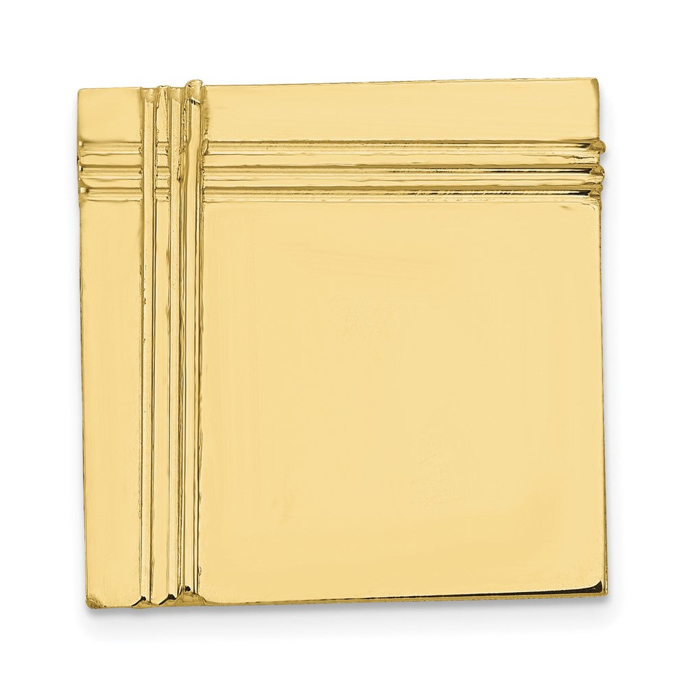 10K Men's Square with Line Design Tie Tac