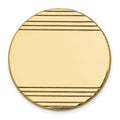 10k Men's Circular w/Line Design Tie Tac