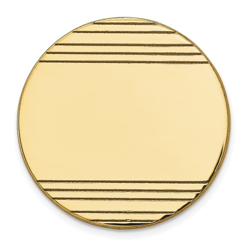 10k Men's Circular w/Line Design Tie Tac