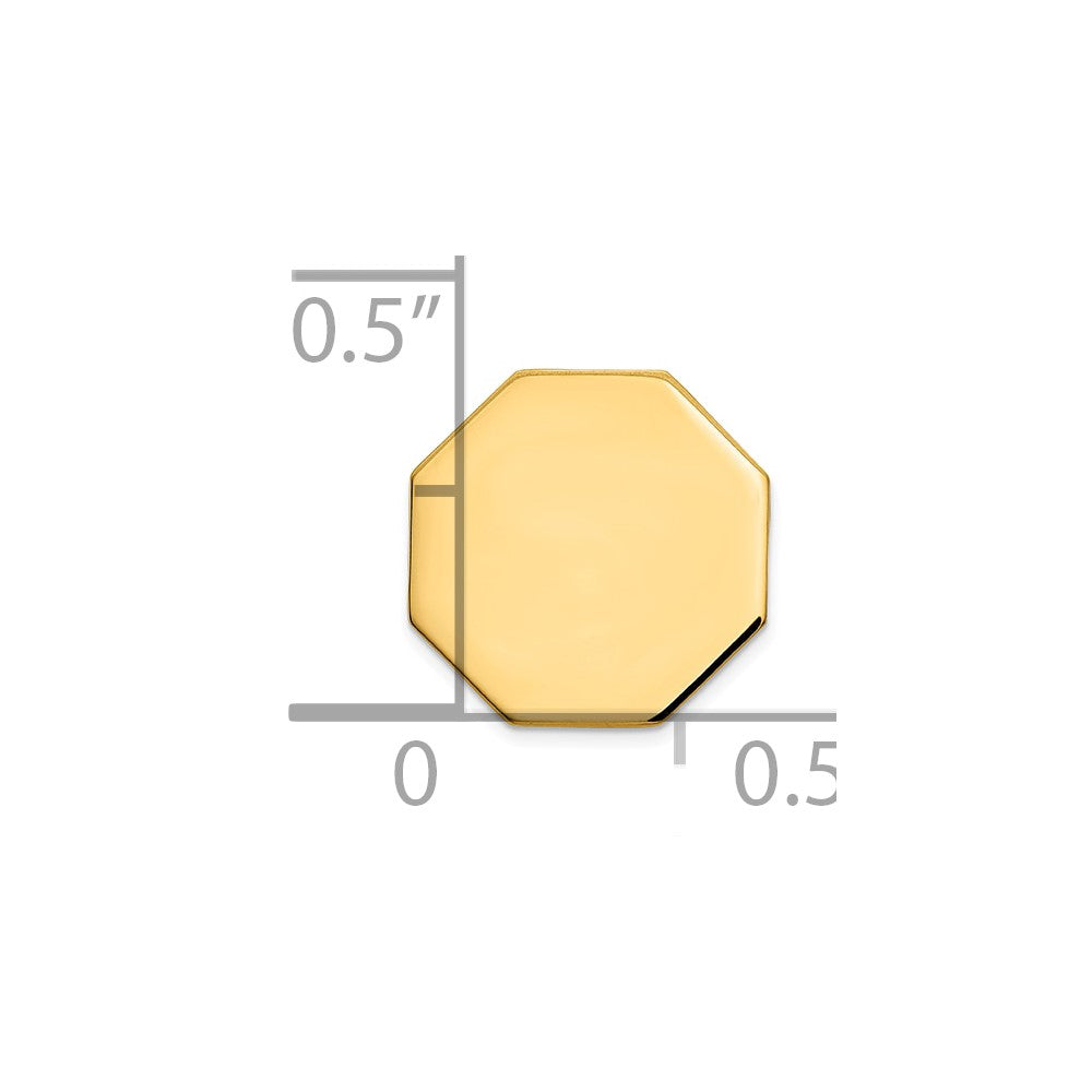 10K Men's Octagonal Tie Tac