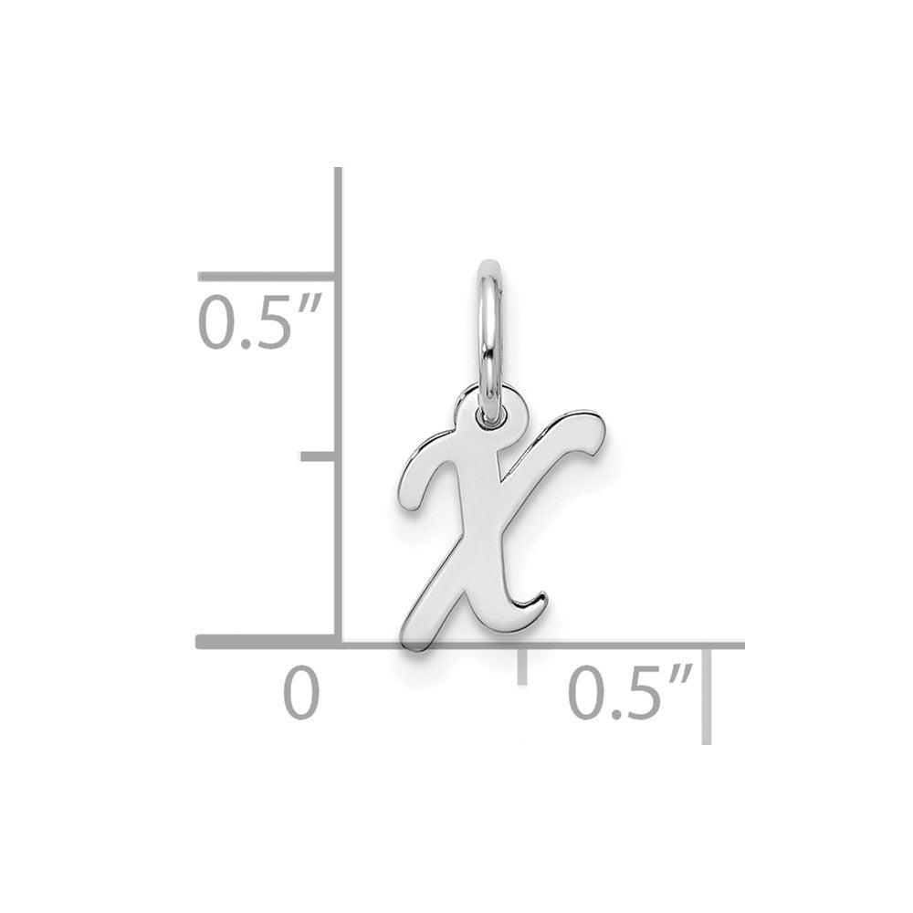 10kw Small Script Initial X Charm