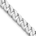 10k White Gold 7.4mm Hand Polished Fancy Link Chain