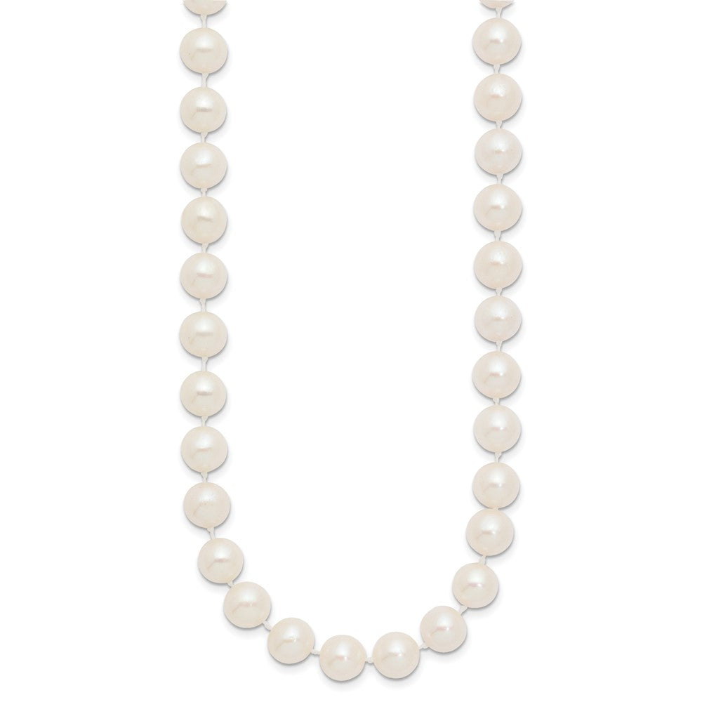 10k 8-9mm White Near Round Freshwater Cultured Pearl Necklace