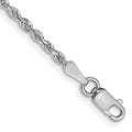 10k White Gold 2.0mm D/C Quadruple Rope Chain