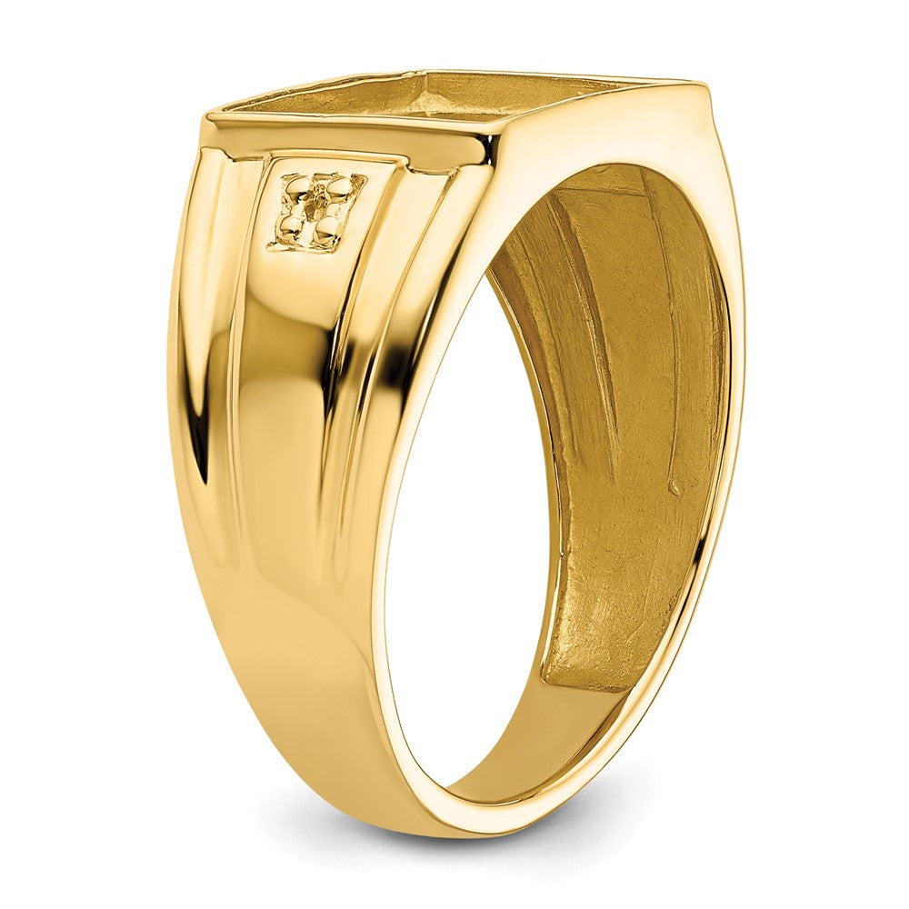 10k Gents Polished Ring Mounting