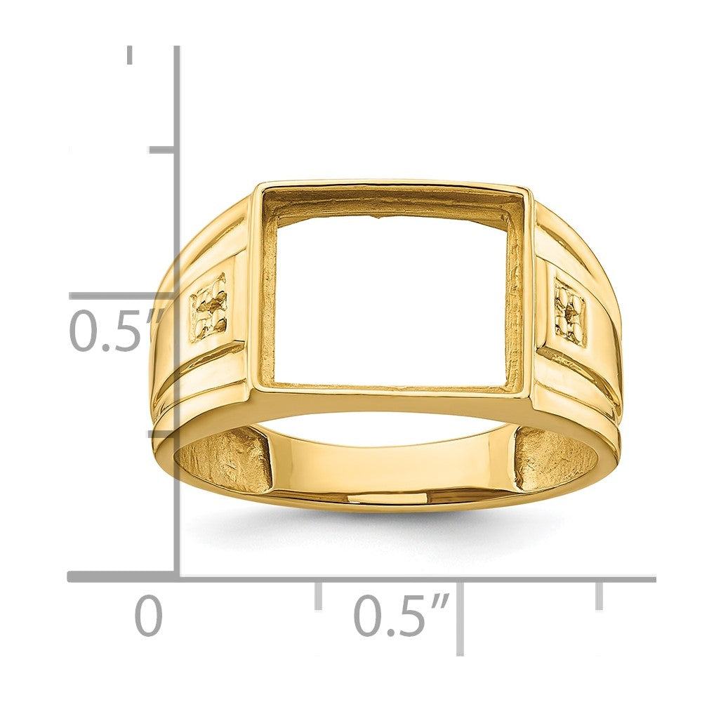 10k Gents Polished Ring Mounting