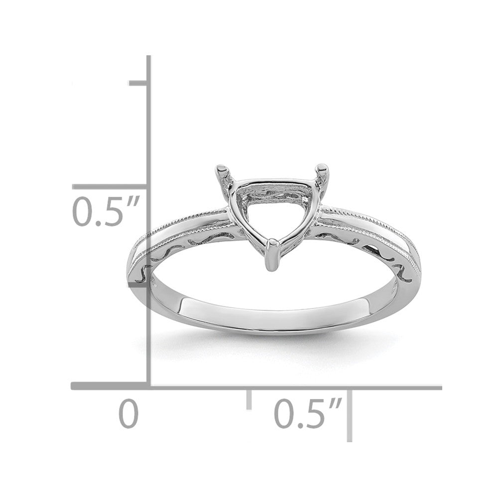 10k White Gold Ladies Ring Mounting