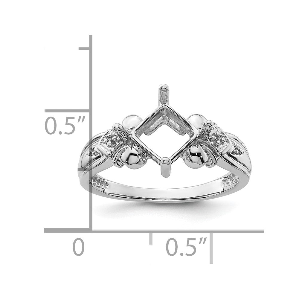 10k White Gold Ladies Ring Mounting