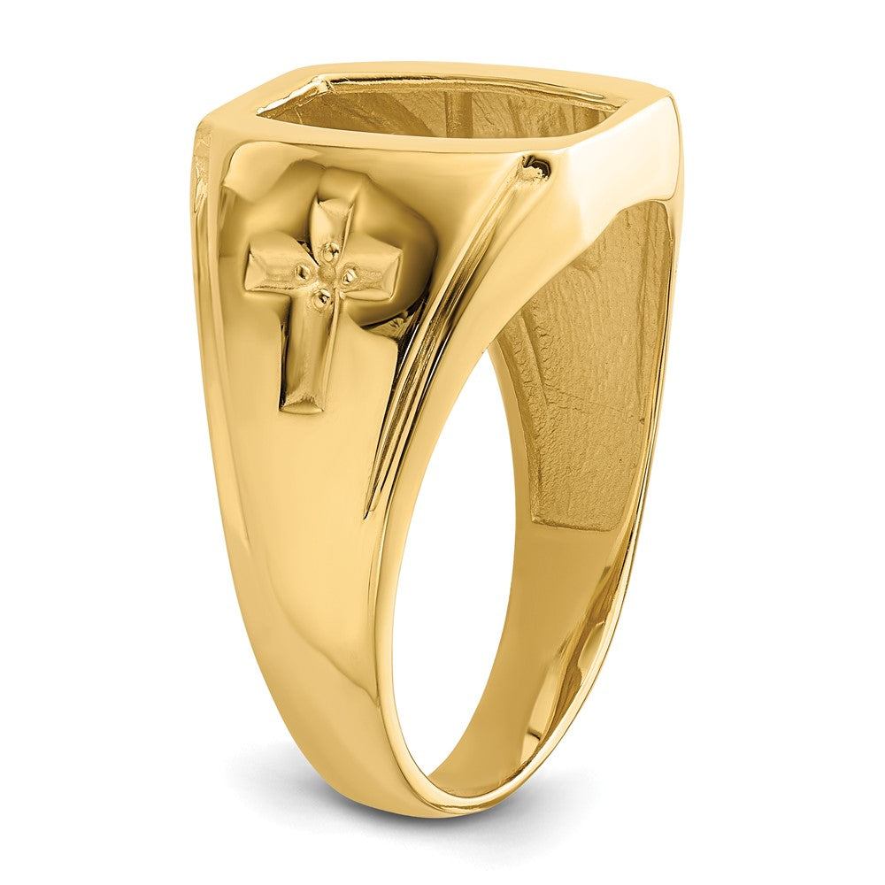 14k Men's Cross Ring Mounting