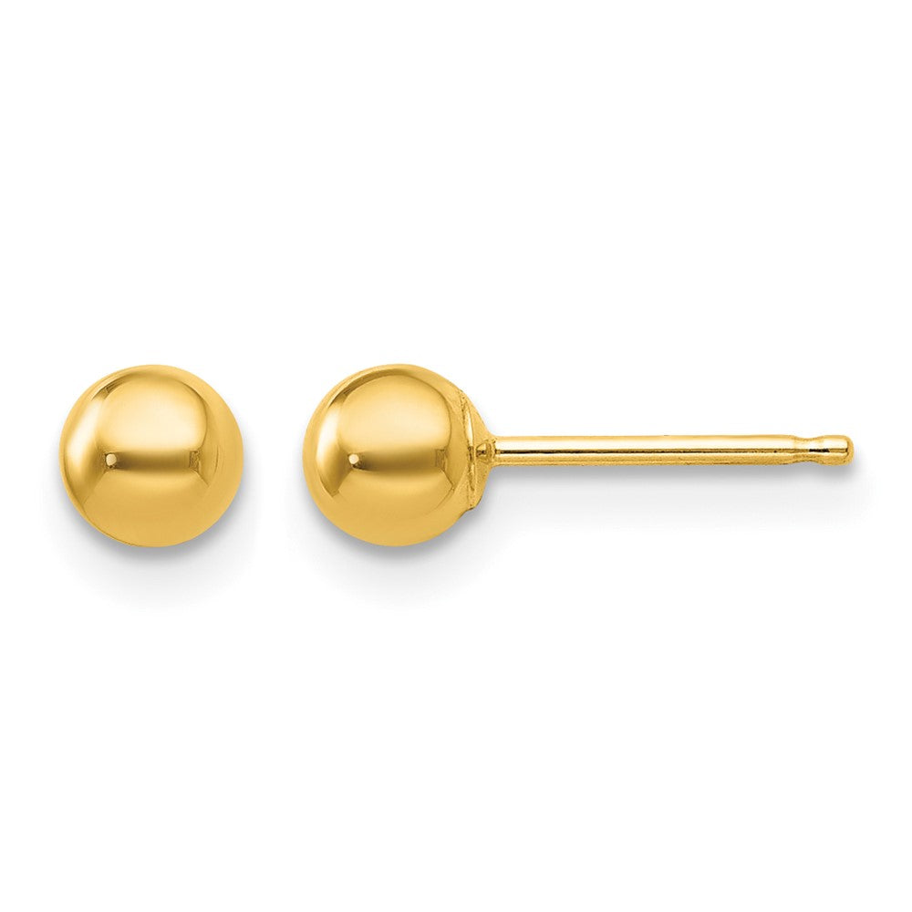 10k Polished 4mm Ball Post Earrings