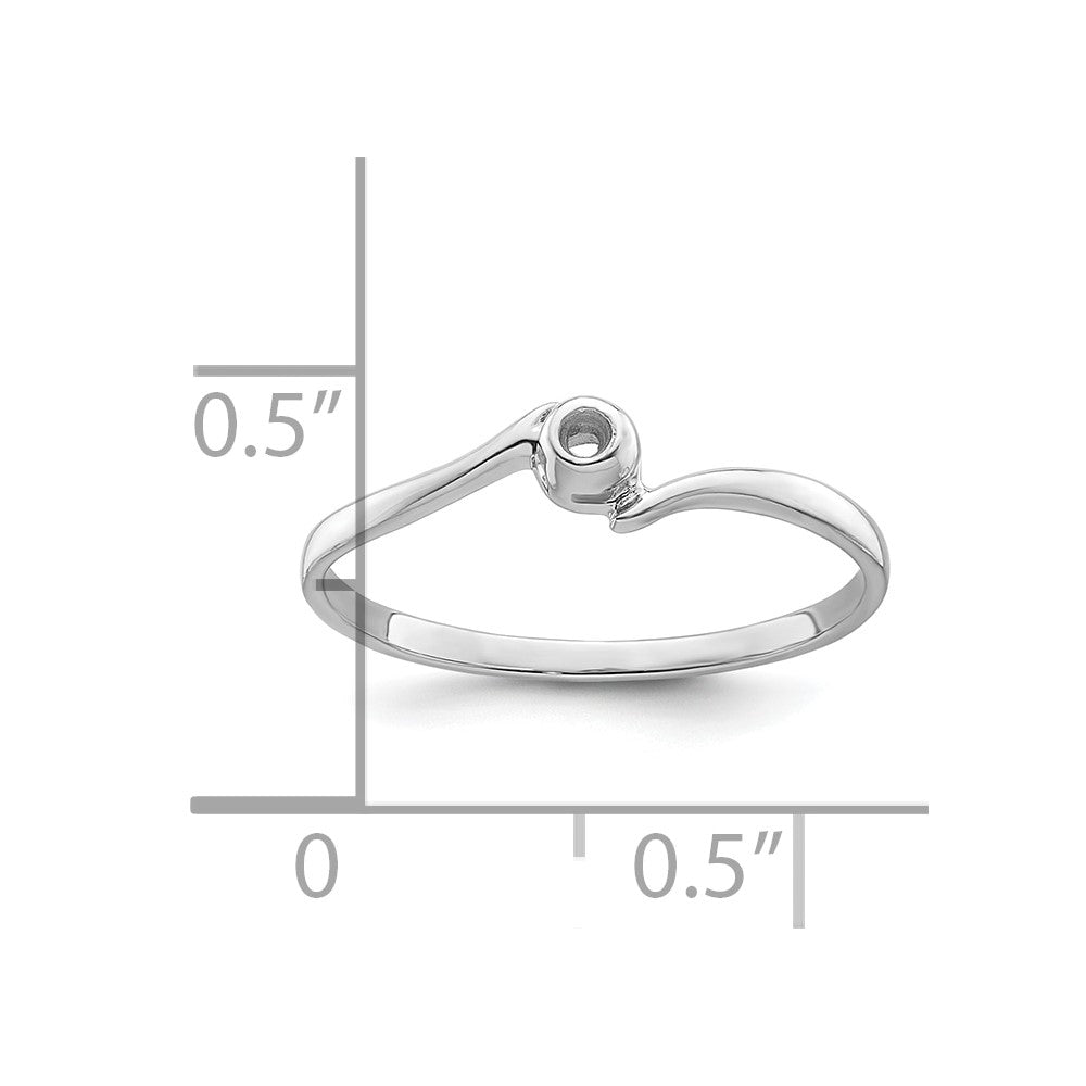 10k White Gold .03ct.Ring Mounting