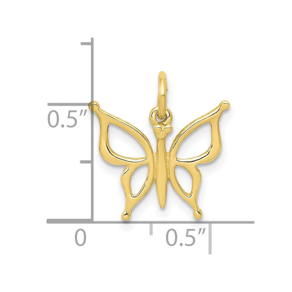 10k Butterfly Charm