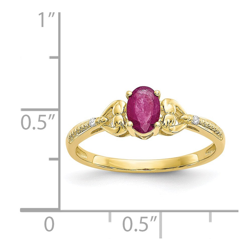 10K Ruby and Diamond Ring