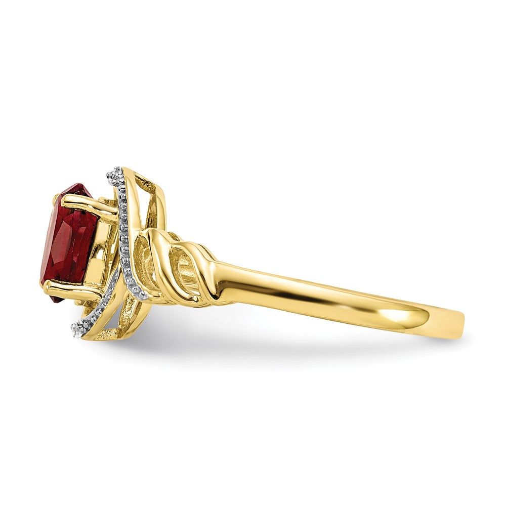 10K Ruby and Diamond Ring