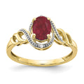 10K Ruby and Diamond Ring