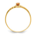 10k Polished Genuine Citrine Birthstone Ring