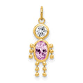 10k June Boy Birthstone Charm