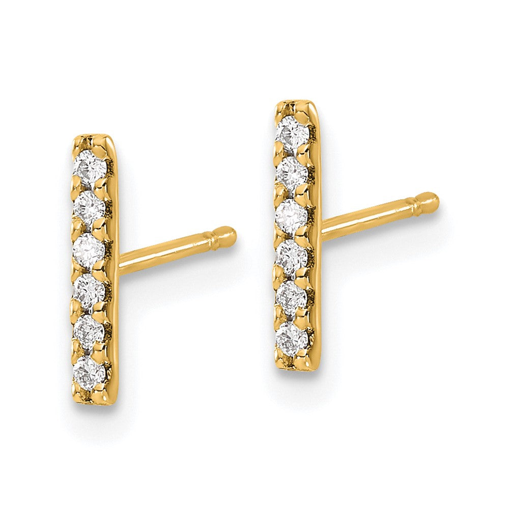 10k Diamond Bar Earrings