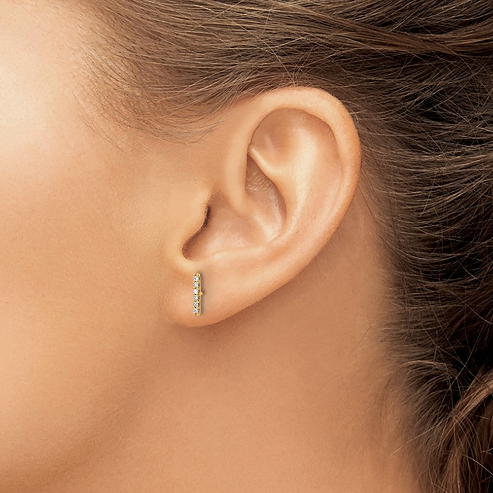 10k Diamond Bar Earrings