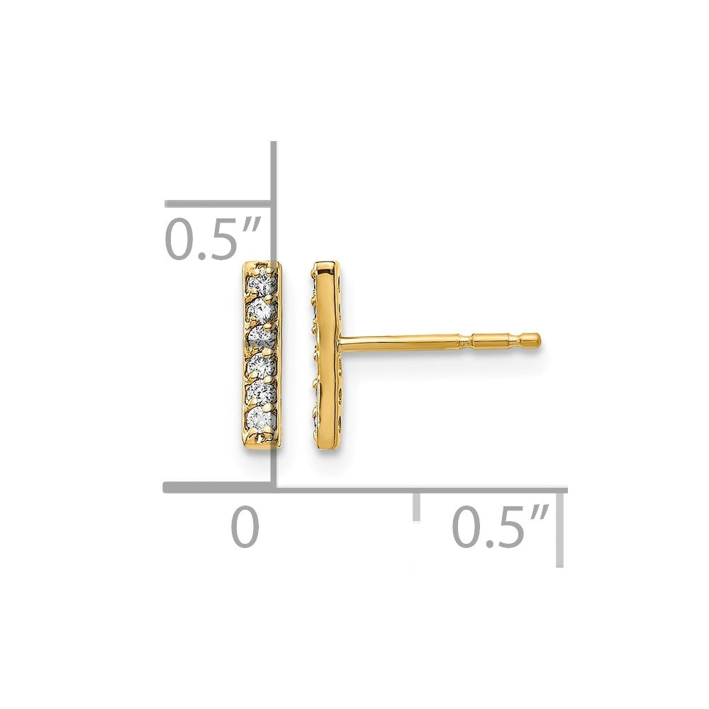 10k Diamond Bar Earrings