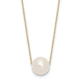 10k 10-11mm Round White FWC Pearl Rope Necklace