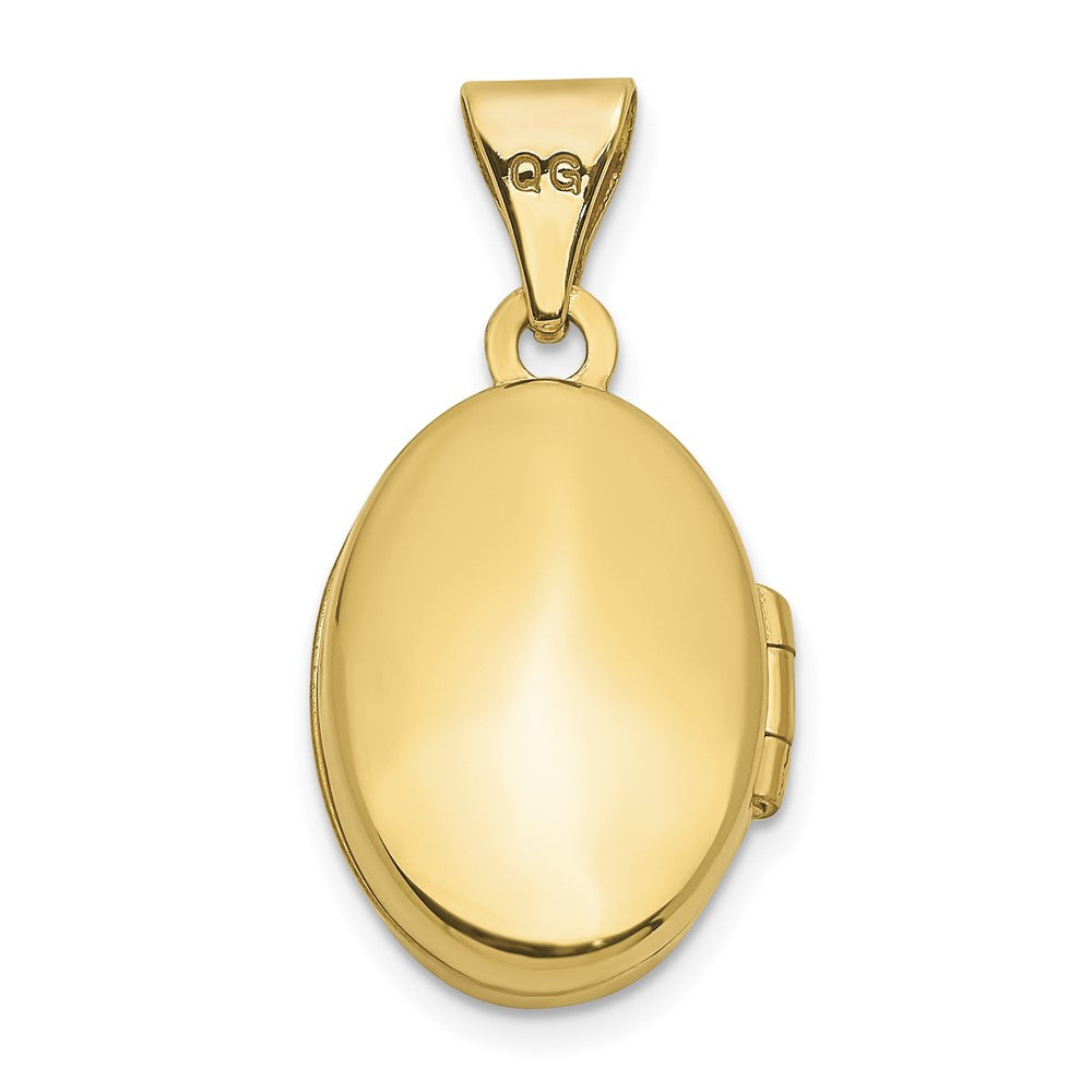 10ky Beaded Scroll Design Oval Locket