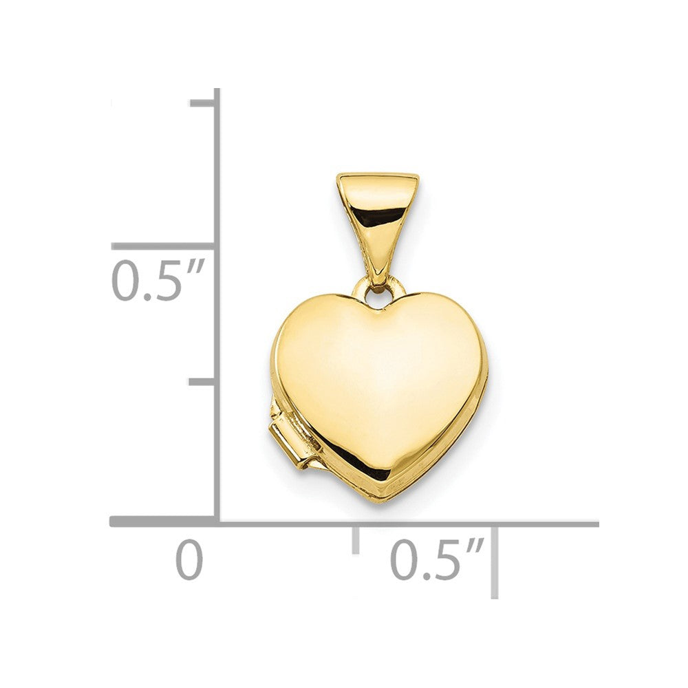 10k Yellow Gold Plain Heart Locket