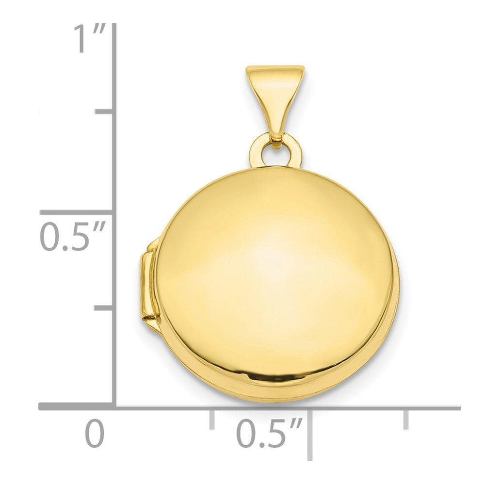 10k Polished Domed 16mm Round Locket