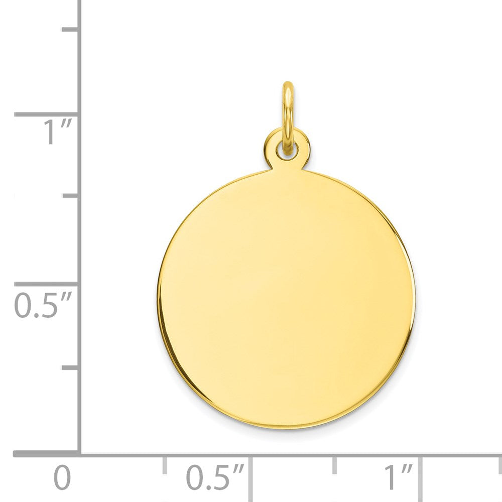 10K Plain .018 Gauge Circular Engravable Disc Charm