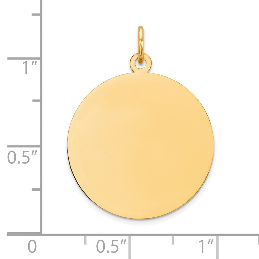 10K Plain .013 Gauge Circular Engravable Disc Charm
