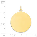 10K Plain .018 Gauge Circular Engravable Disc Charm