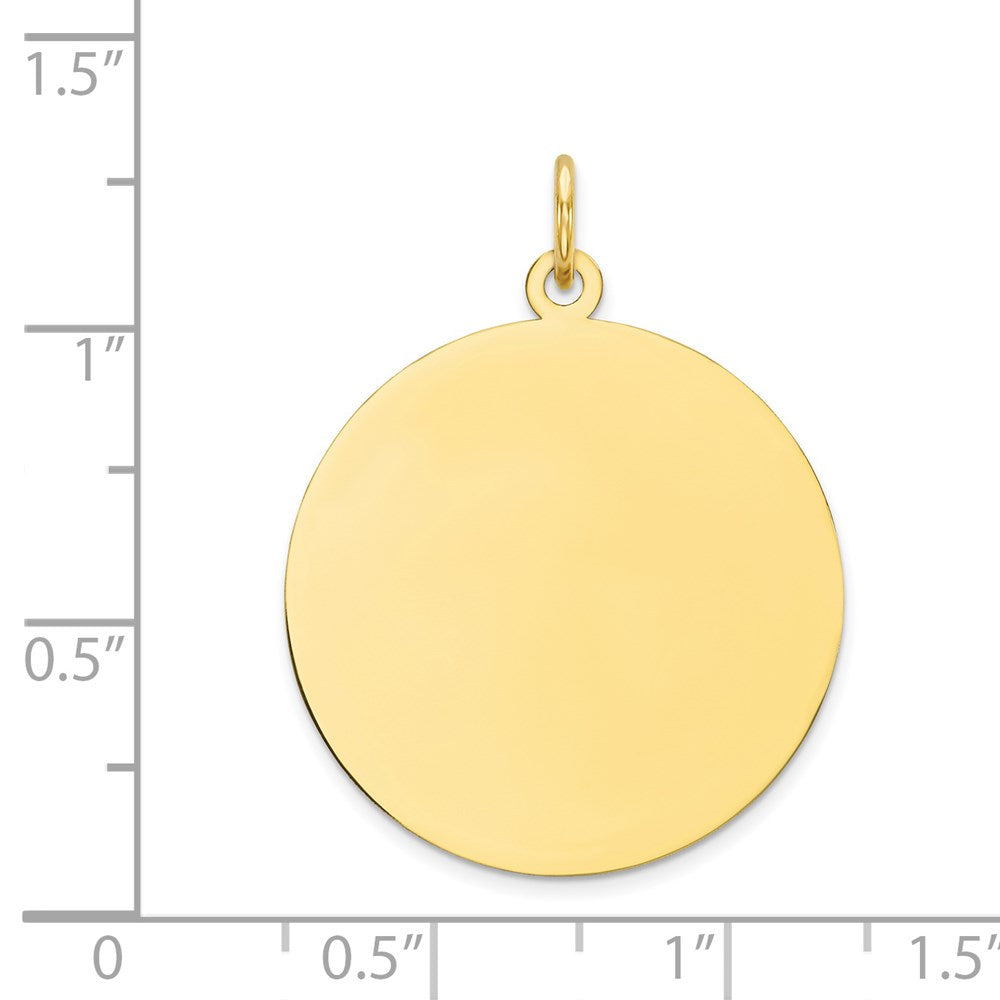10K Plain .018 Gauge Circular Engravable Disc Charm