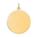 10K Plain .013 Gauge Circular Engravable Disc Charm
