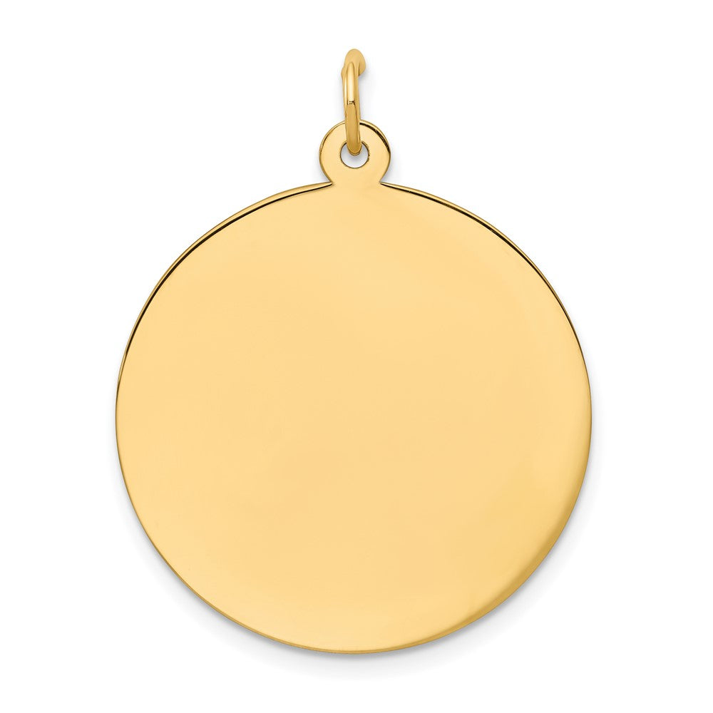 10K Plain .013 Gauge Circular Engravable Disc Charm