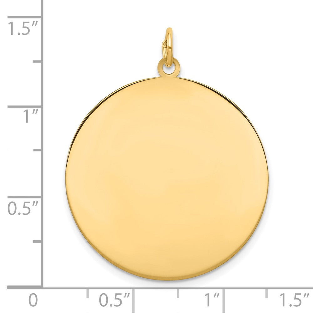 10K Plain .013 Gauge Circular Engravable Disc Charm